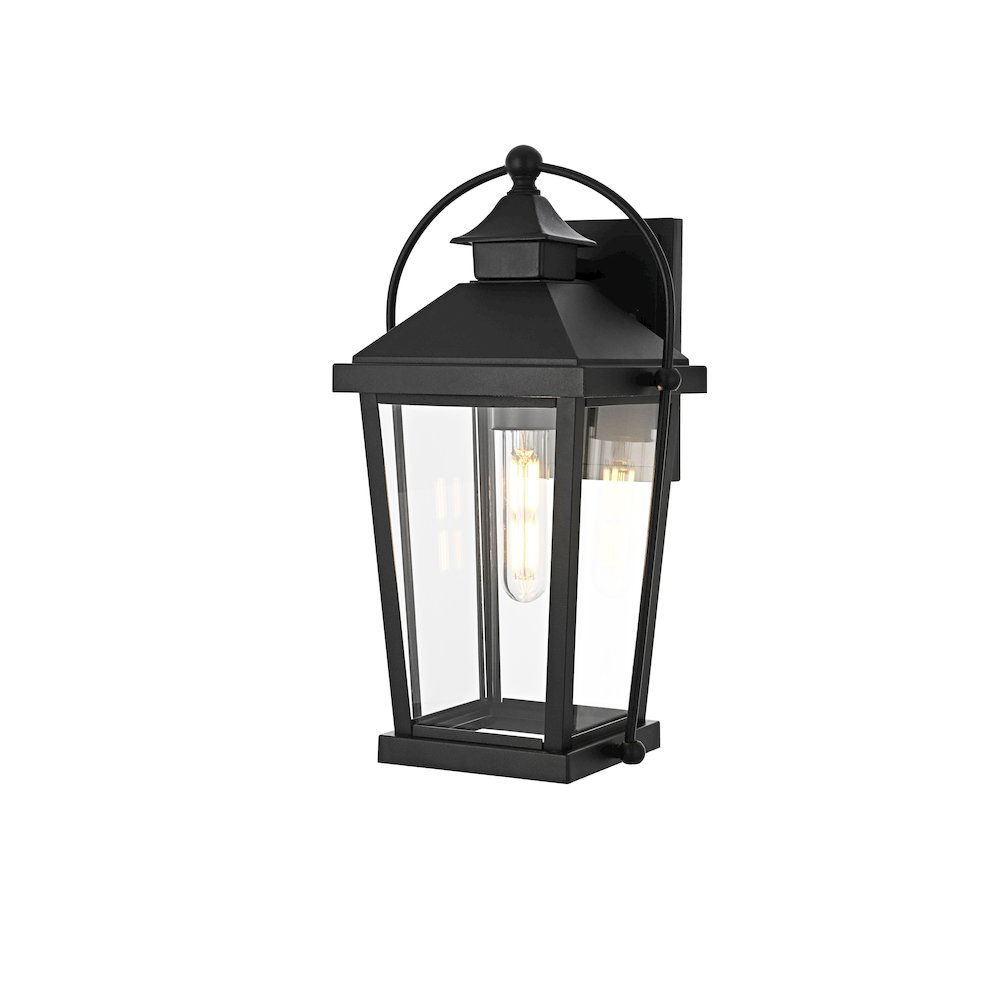 Luz 14 inch Outdoor Wall sconce in Black