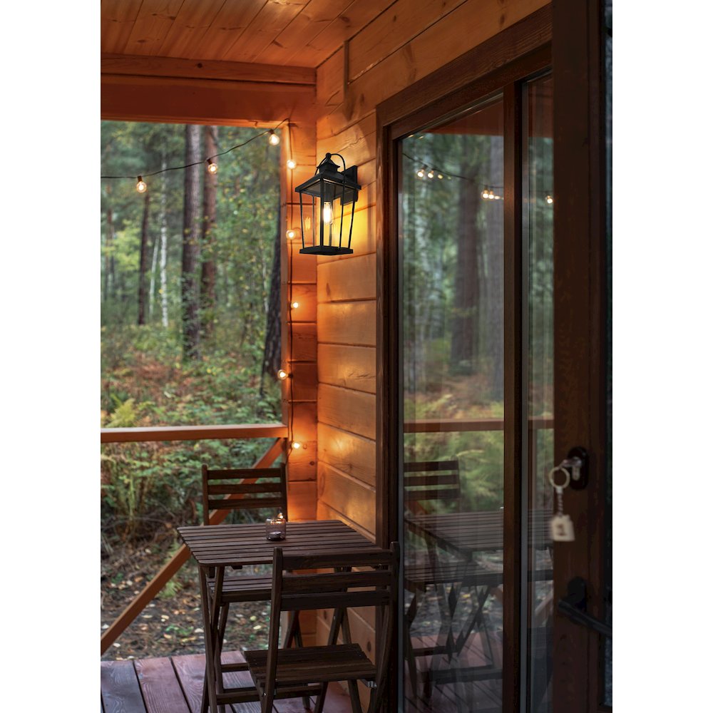 Luz 20 inch Outdoor Wall sconce in Black