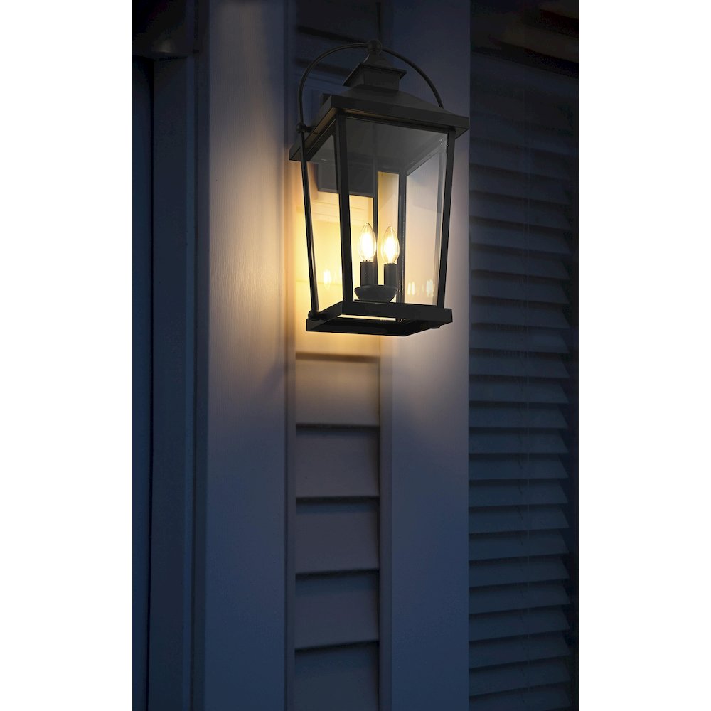 Luz 24 inch Outdoor Wall sconce in Black