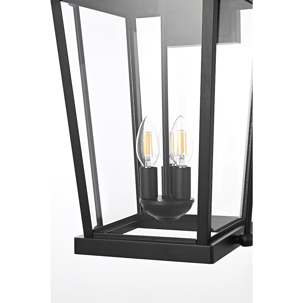 Luz 24 inch Outdoor Wall sconce in Black