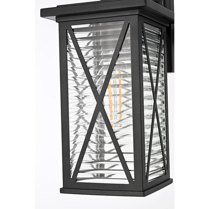 Jada 12 inch Outdoor Wall sconce in Black