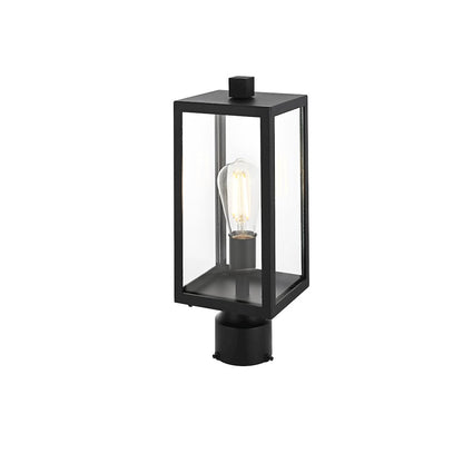 Veda 15 inch Outdoor Post light in Black
