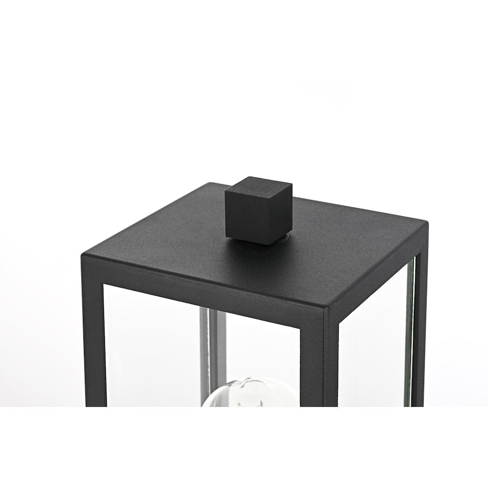 Veda 15 inch Outdoor Post light in Black