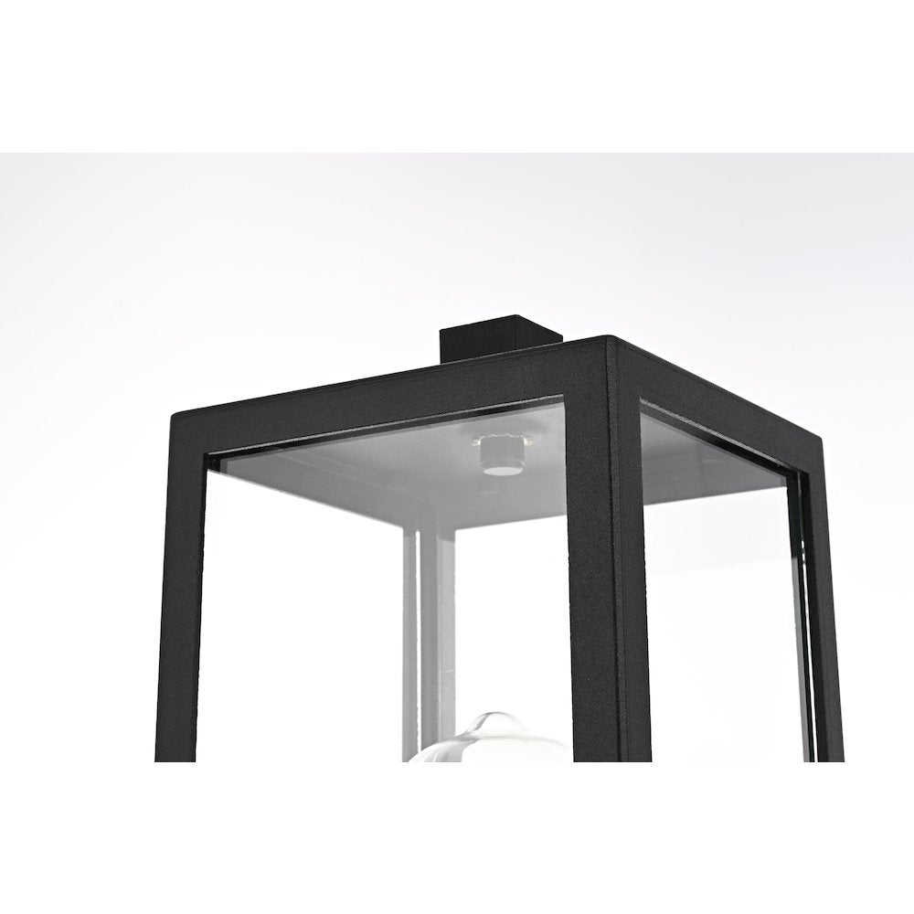 Veda 15 inch Outdoor Post light in Black
