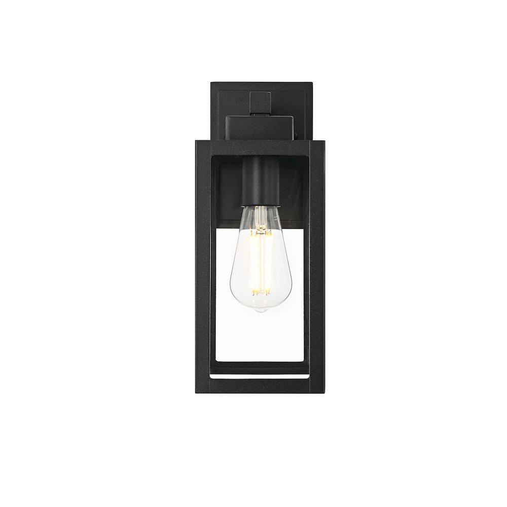 Veda 13 inch Outdoor Wall sconce in Black