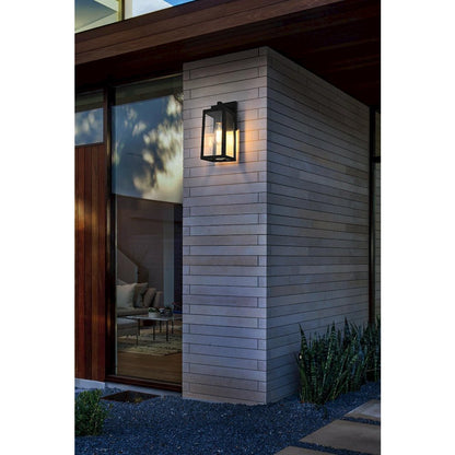 Veda 13 inch Outdoor Wall sconce in Black