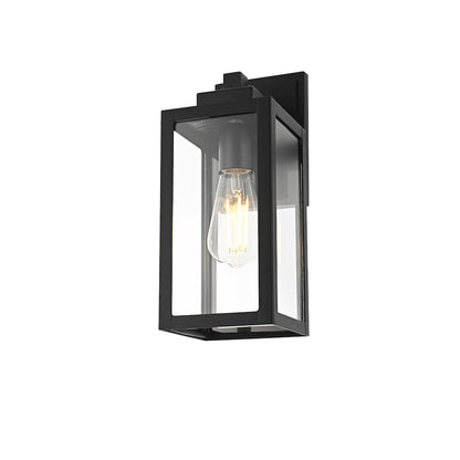 Veda 13 inch Outdoor Wall sconce in Black
