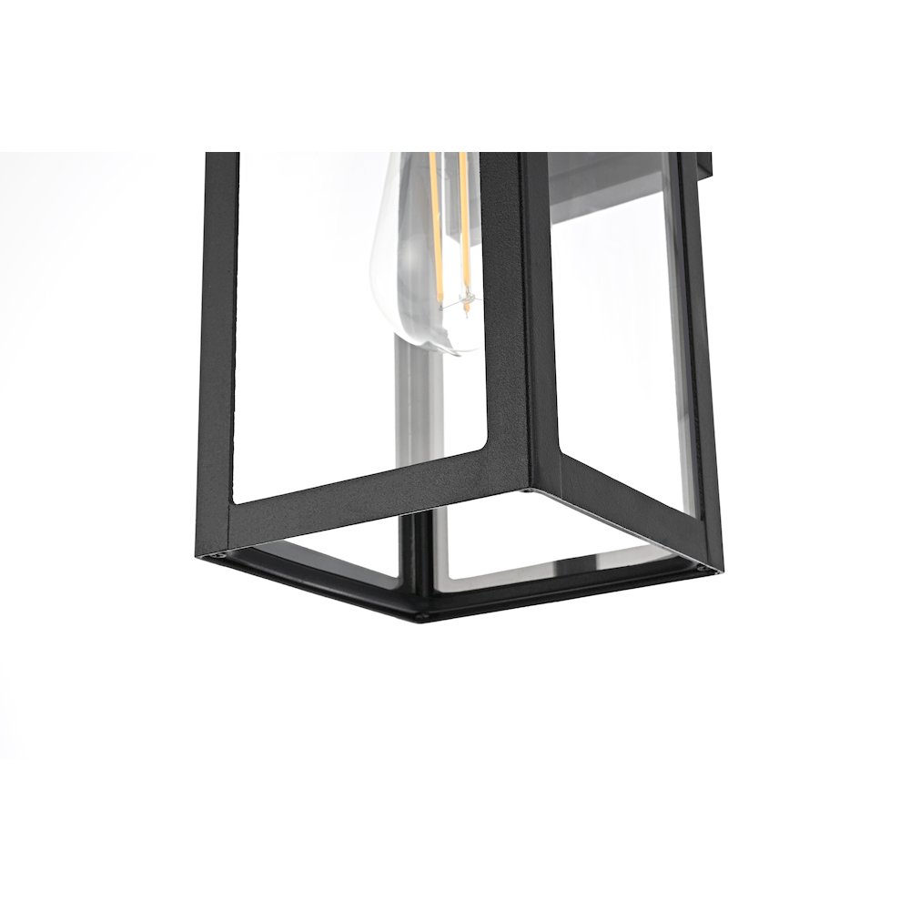 Veda 13 inch Outdoor Wall sconce in Black