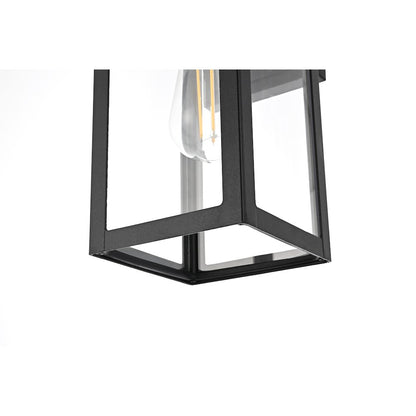 Veda 13 inch Outdoor Wall sconce in Black