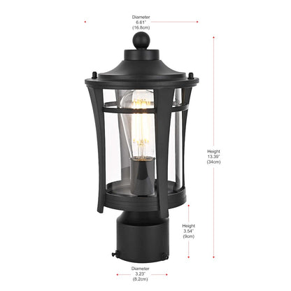 Artemis 13 inch Outdoor Post light in Black
