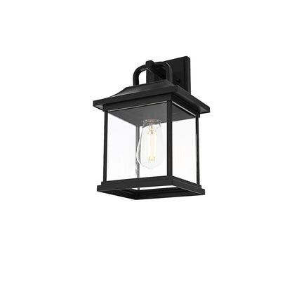Saul 13 inch Outdoor Wall sconce in Black