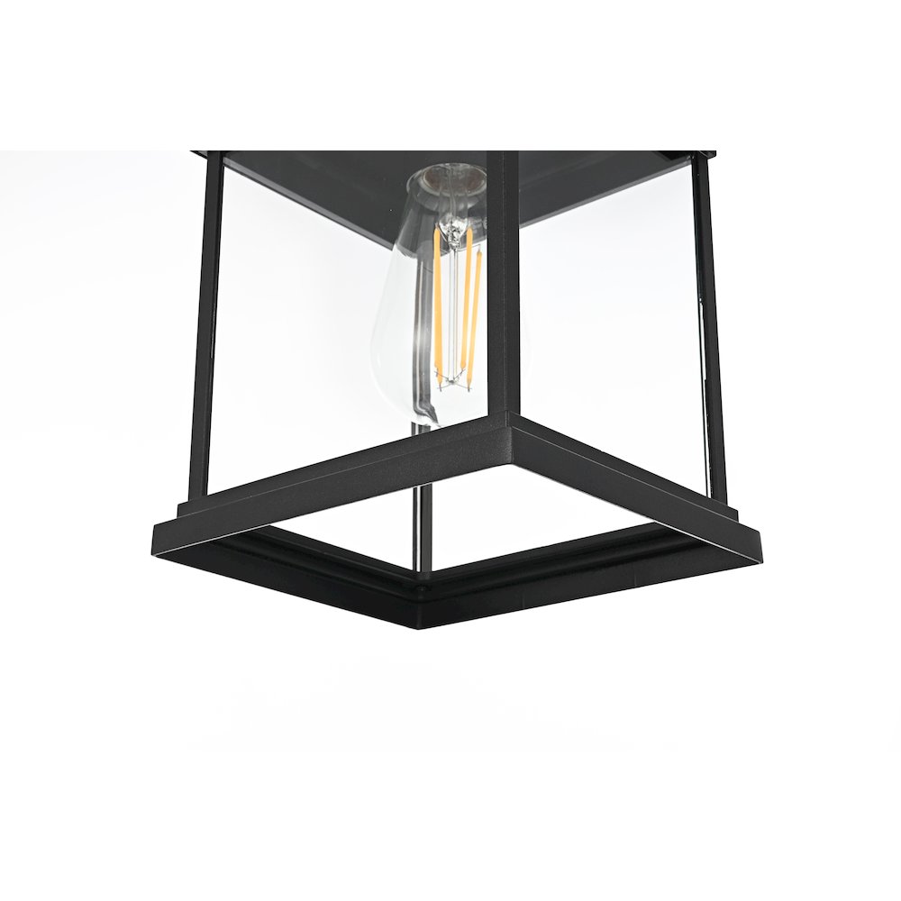 Saul 13 inch Outdoor Wall sconce in Black
