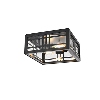 Harley 11 inch Outdoor Flush Mount in Black