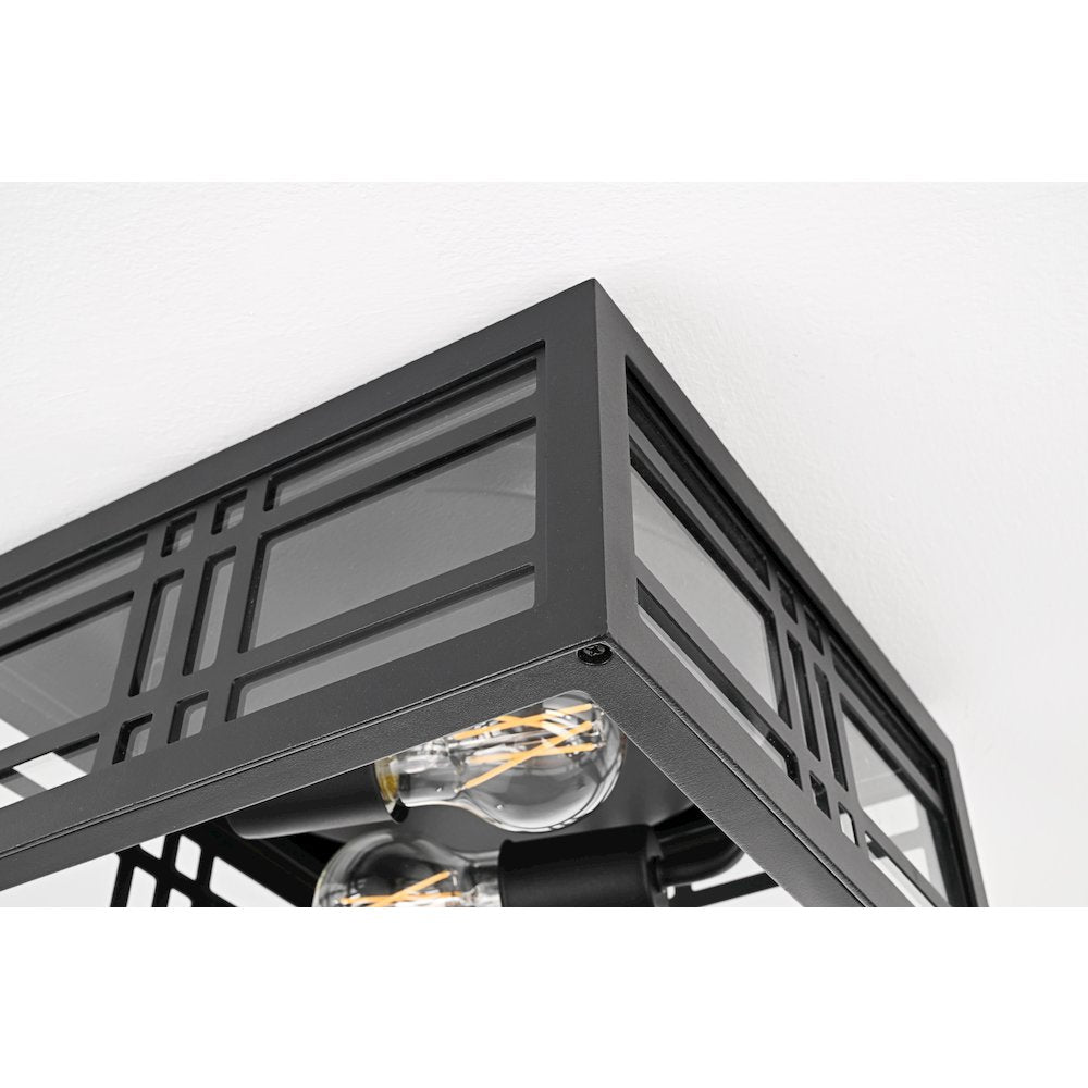 Harley 11 inch Outdoor Flush Mount in Black