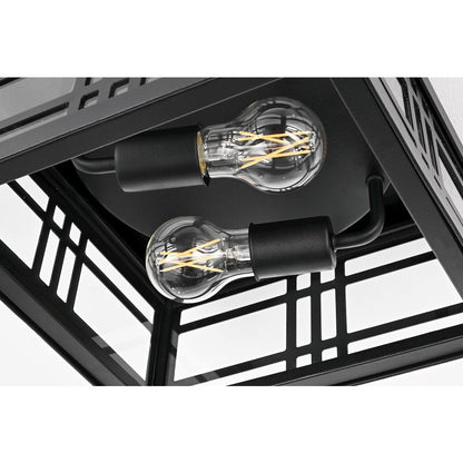 Harley 11 inch Outdoor Flush Mount in Black