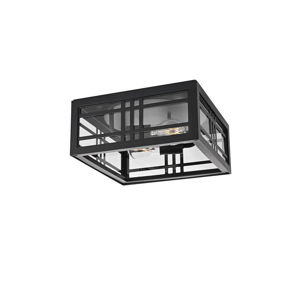 Harley 11 inch Outdoor Flush Mount in Black