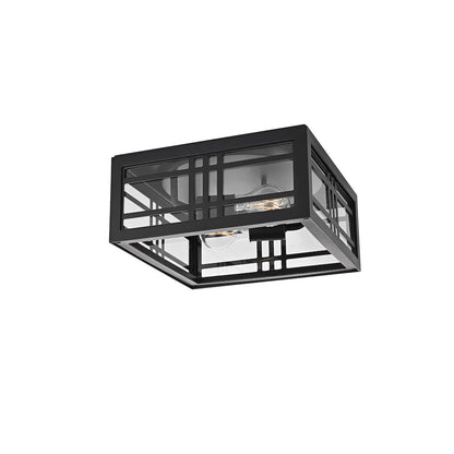 Harley 11 inch Outdoor Flush Mount in Black