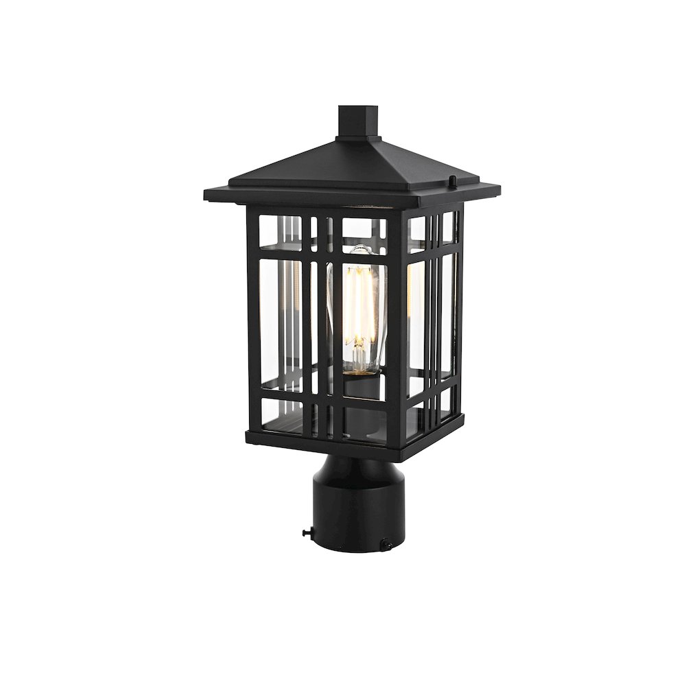 Harley 15 inch Outdoor Post light in Black