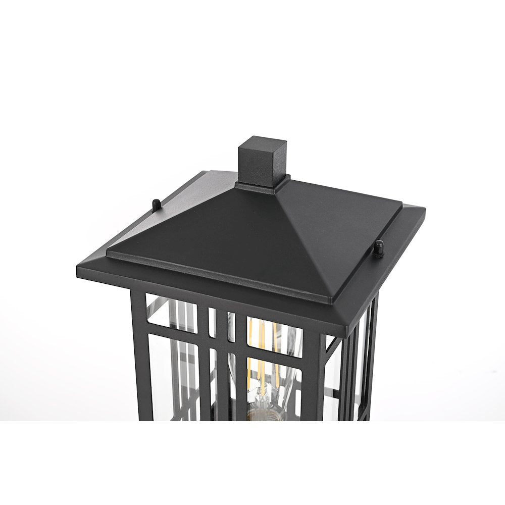 Harley 15 inch Outdoor Post light in Black