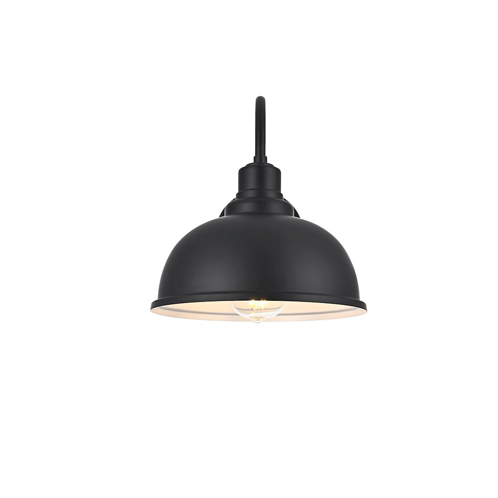Aron 9.5 Inch Outdoor Wall Sconce In Black