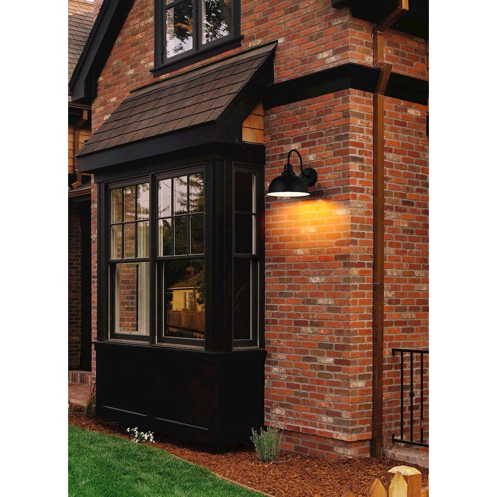 Aron 9.5 Inch Outdoor Wall Sconce In Black