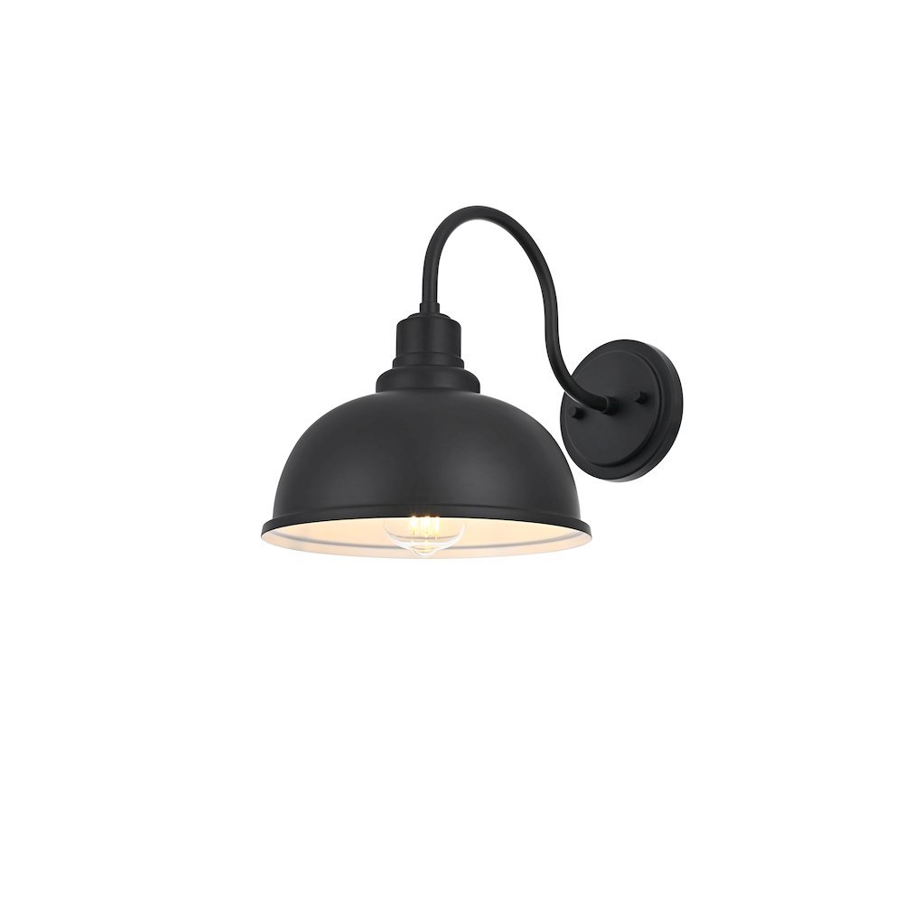 Aron 9.5 Inch Outdoor Wall Sconce In Black