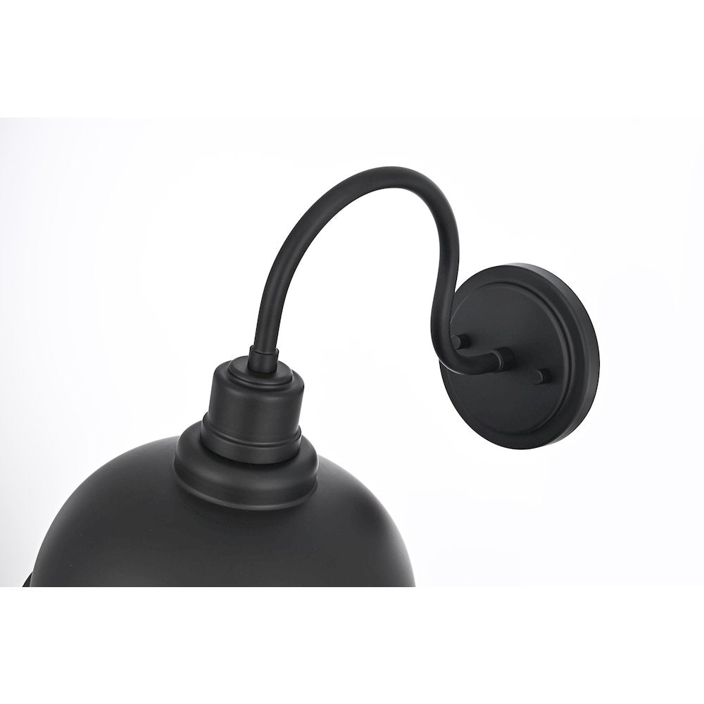 Aron 9.5 Inch Outdoor Wall Sconce In Black