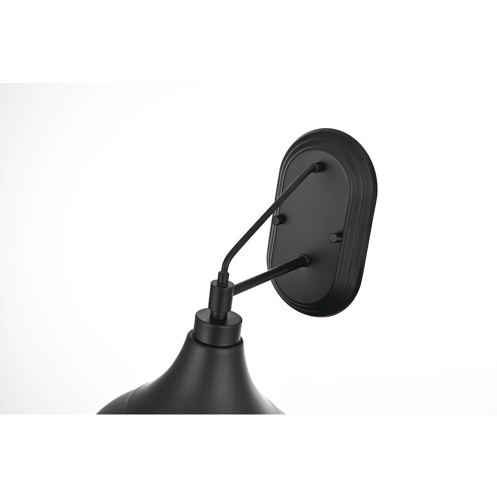Elian 11 Inch Outdoor Wall Sconce In Black