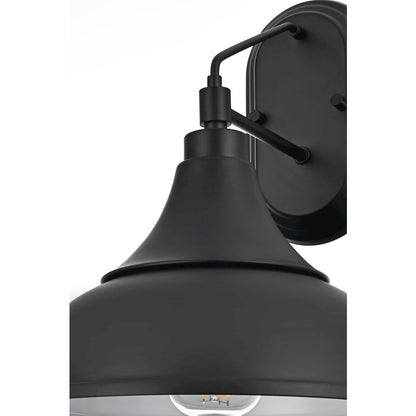 Elian 11 Inch Outdoor Wall Sconce In Black