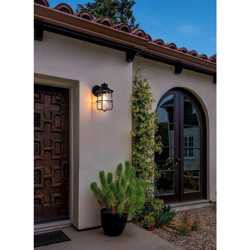 Huxley 7 Inch Outdoor Wall Sconce In Black