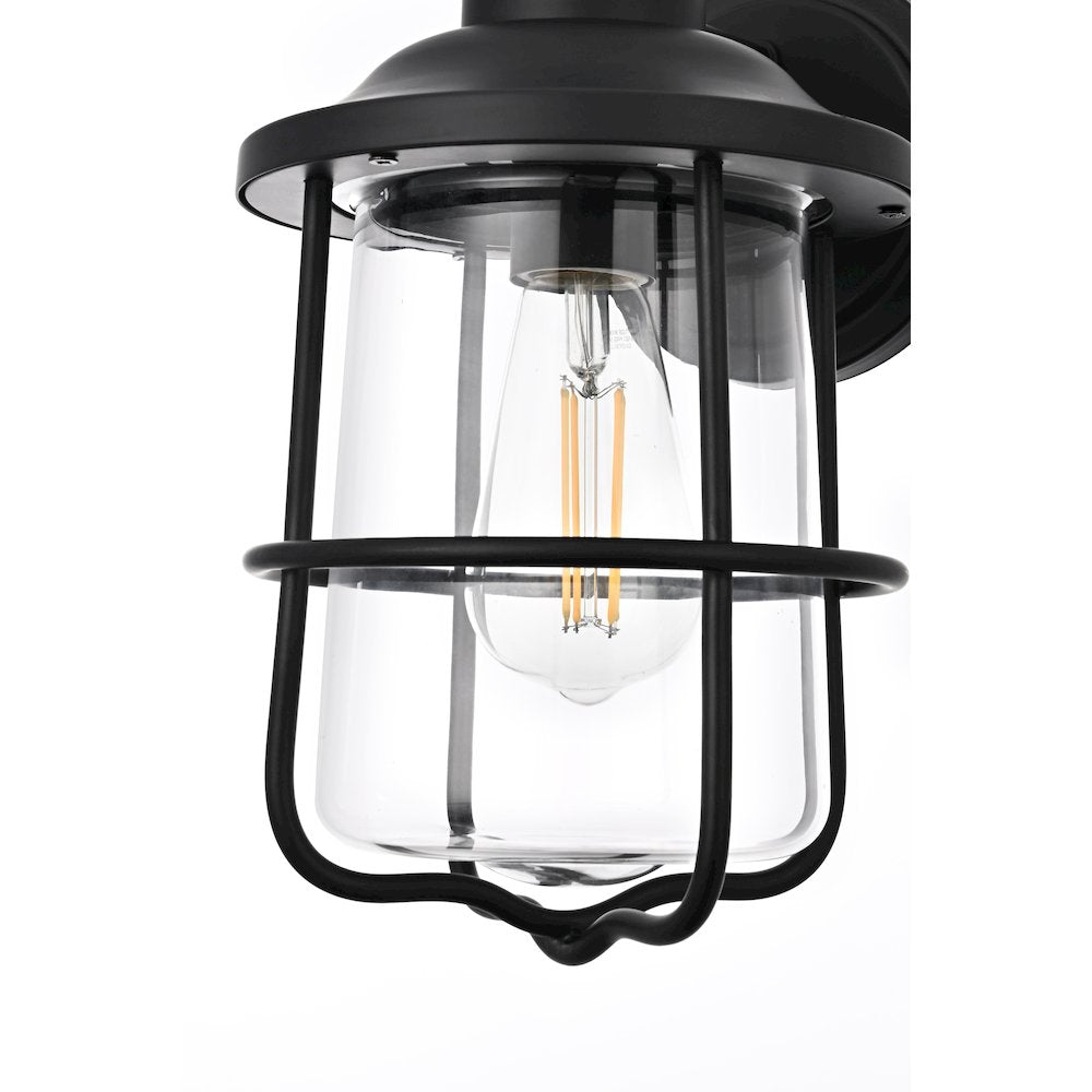 Huxley 7 Inch Outdoor Wall Sconce In Black