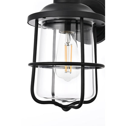 Huxley 7 Inch Outdoor Wall Sconce In Black