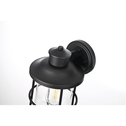 Huxley 7 Inch Outdoor Wall Sconce In Black
