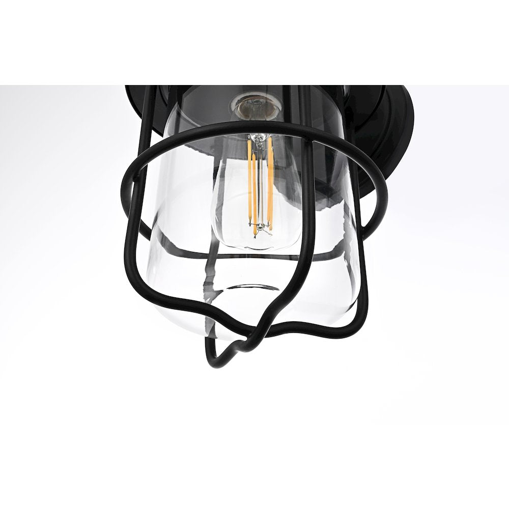 Huxley 7 Inch Outdoor Wall Sconce In Black