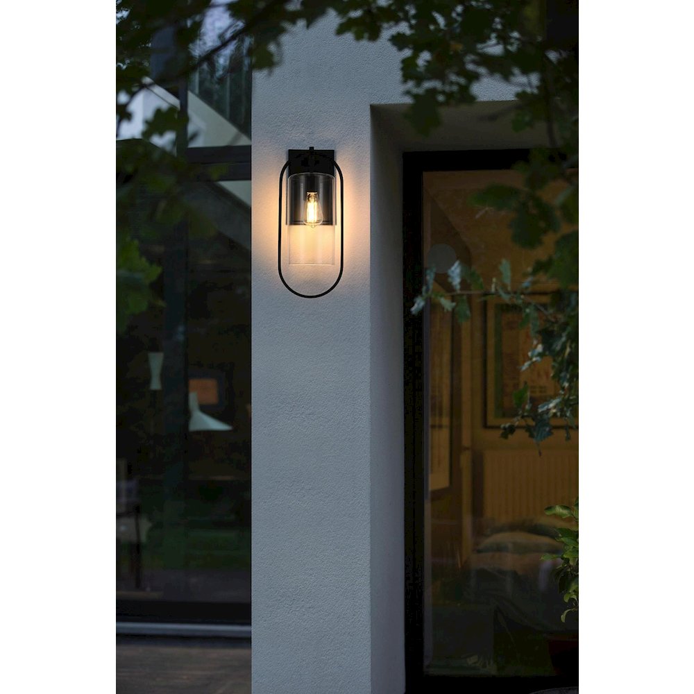 Jaxson 8 Inch Outdoor Wall Sconce In Black