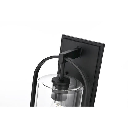 Jaxson 8 Inch Outdoor Wall Sconce In Black
