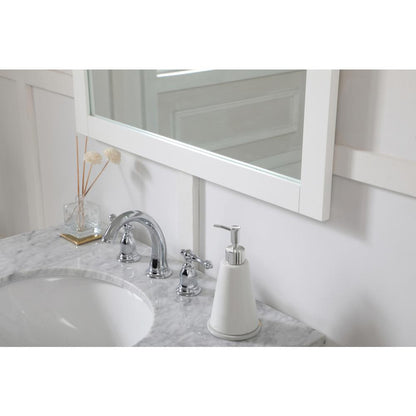 Aqua rectangle vanity mirror 30 inch in White