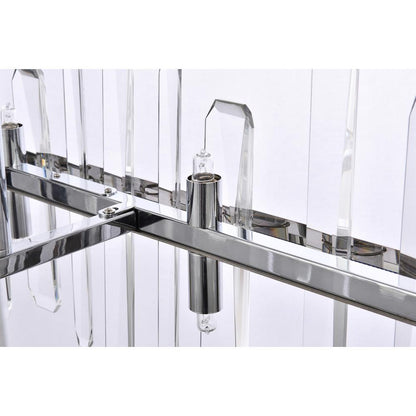 Serena 30 inch crystal rectangle chandelier in chrome