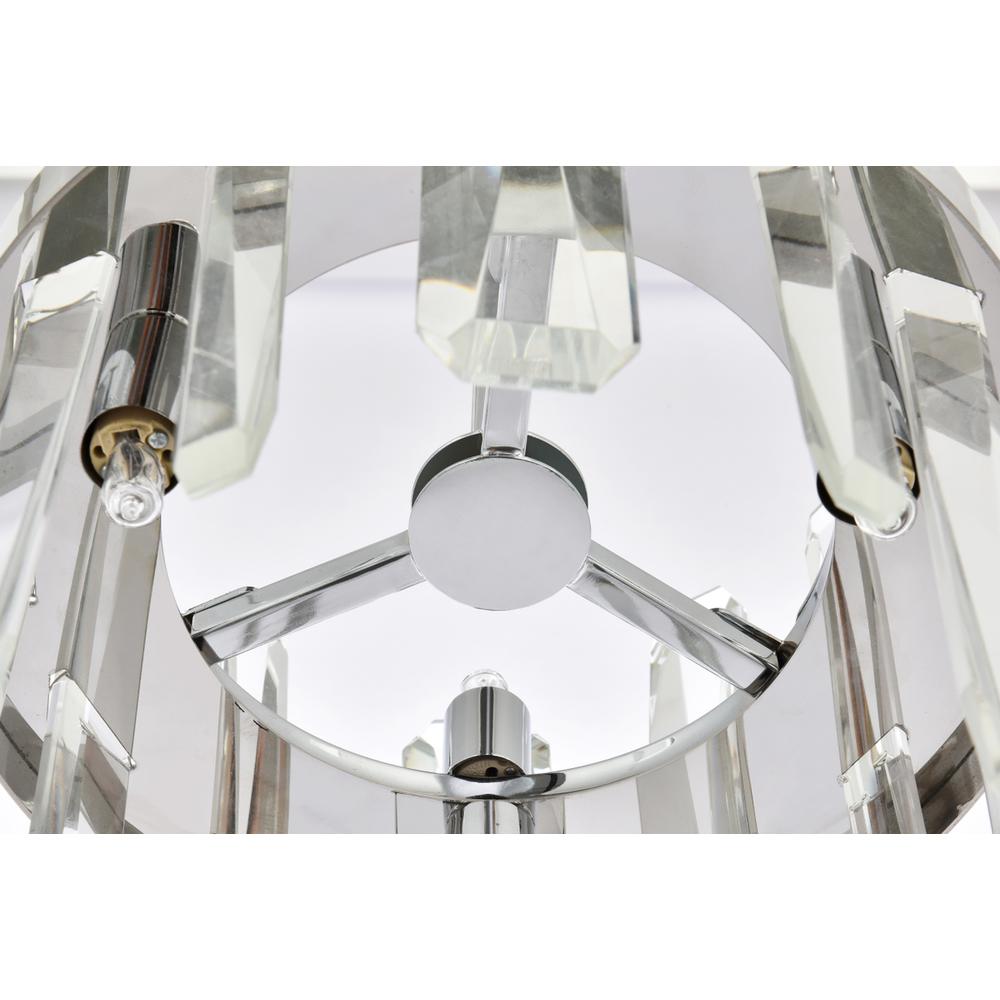 Serena 10 inch crystal round pendant in chrome