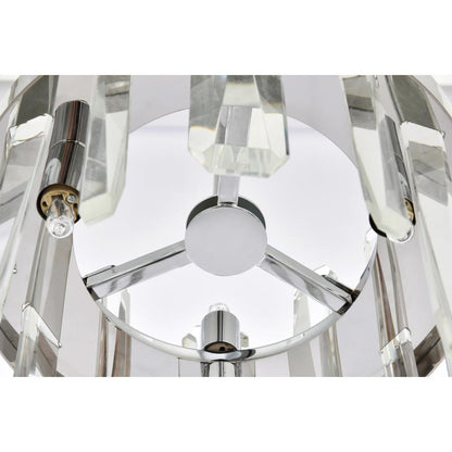 Serena 10 inch crystal round pendant in chrome