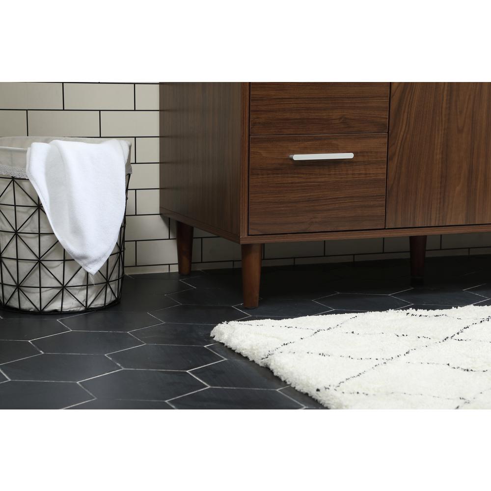 48 inch bathroom vanity in Walnut with backsplash
