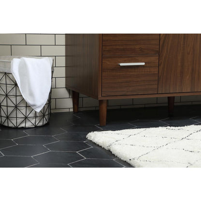 48 inch bathroom vanity in Walnut with backsplash