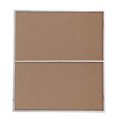 Metal frame rectangle mirror 36 inch in silver