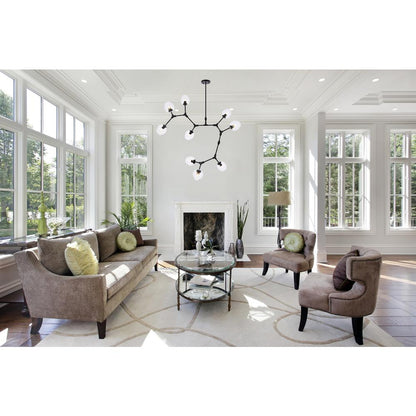 Cavoli 9 lights black chandelier