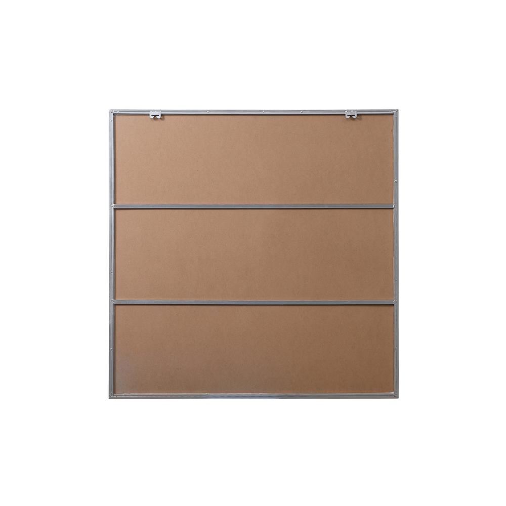 Metal Frame Square Mirror 42 inch in Silver