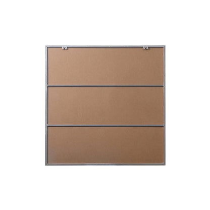 Metal Frame Square Mirror 42 inch in Silver
