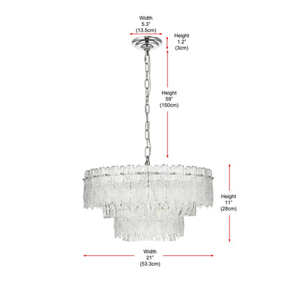 Emilia 21 inch Pendant Light in Chrome