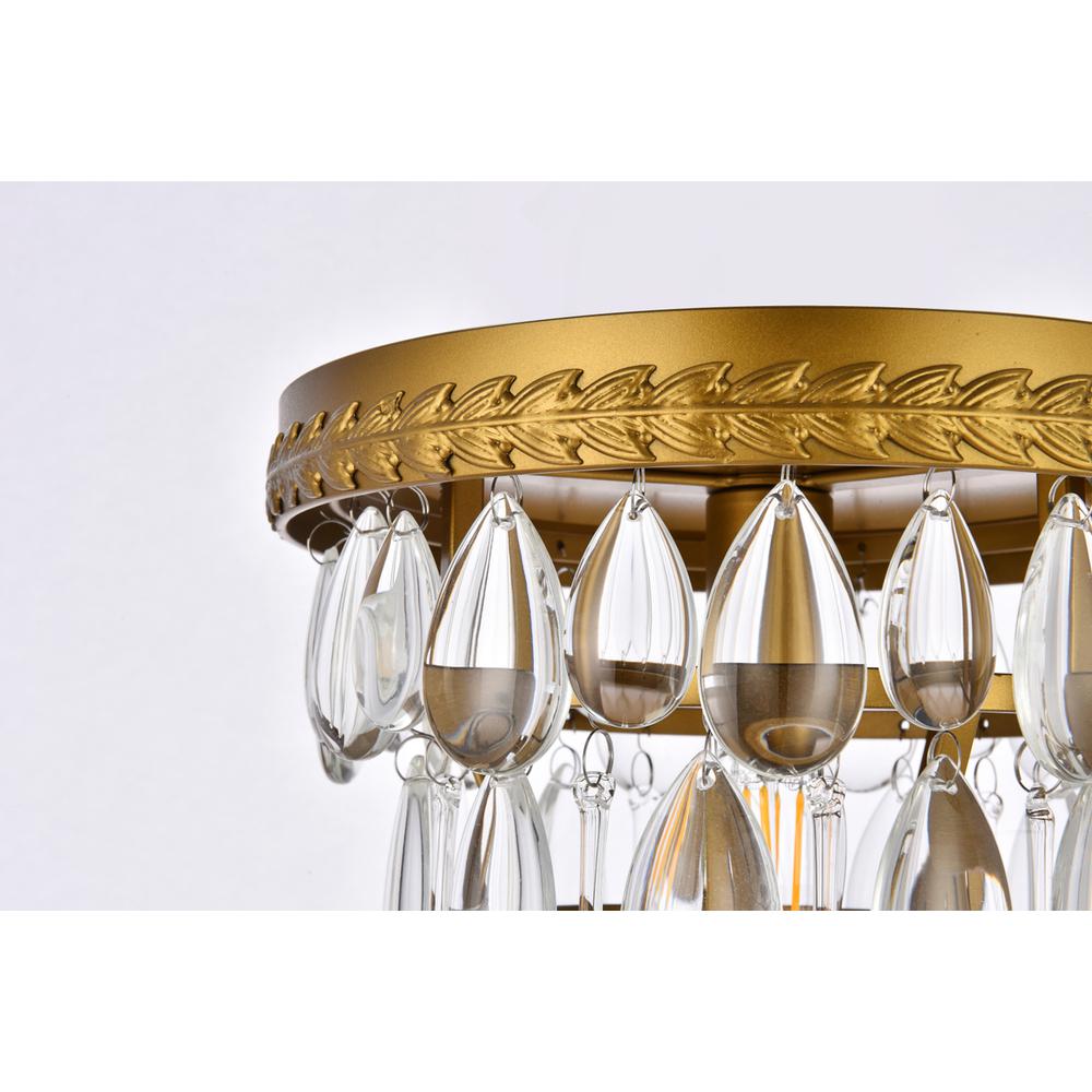 Nordic 1 light brass flush mount