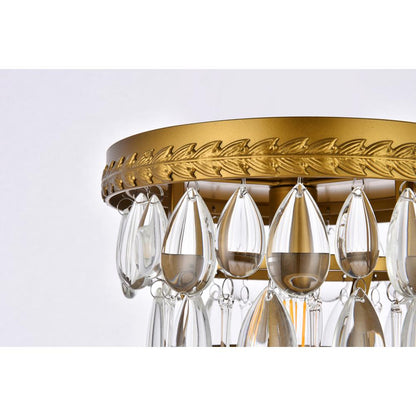 Nordic 1 light brass flush mount