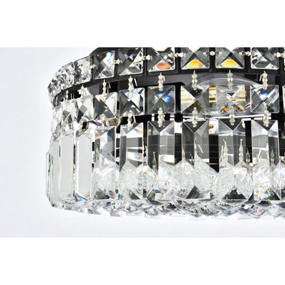 Maxime 12 inch black flush mount